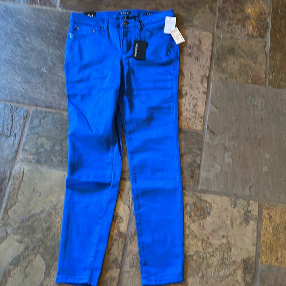 Beautiful Royal Blue Skinny Jeans by Needle & Cloth. Size 8. NWT